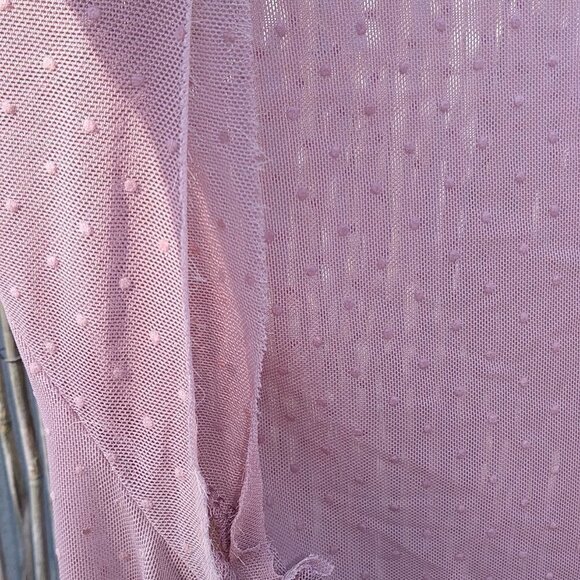 Garage Sexy Sheer See Through Short Sleeve Top Blouse Taupe/Nude - Petite Small - Picture 14 of 15